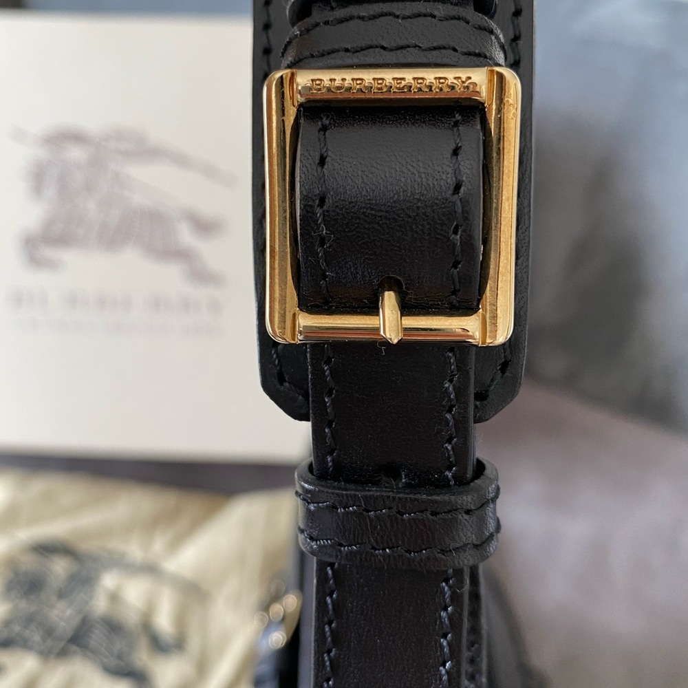 Burberry Dutton Bridle Handbag Black Nova Check - Picture 7 of 13